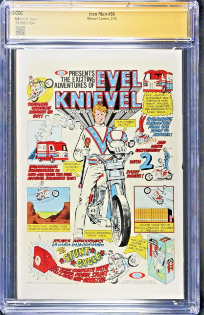 IRON MAN #66 CGC 9.8 WHITE SS 2X's STAN LEE, R THOMAS HIGHEST GRADED 2828857004