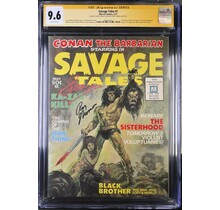 SAVAGE TALES #1 CGC 9.6 WHITE SS 2Xs CONWAY, THOMAS 2 KILLER SIGS #4644581001