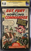 SGT. FURY #1 CGC 9.0 SS STAN LEE SIGNED SINGLE HIGHEST GRADED CGC #1606700001