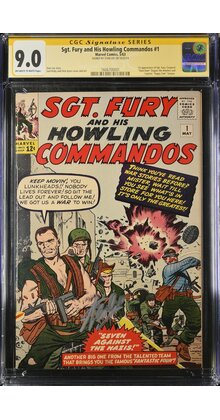 SGT. FURY #1 CGC 9.0 SS STAN LEE SIGNED SINGLE HIGHEST GRADED CGC #1606700001