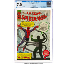 AMAZING SPIDER-MAN #3 CGC 7.0 UK PRICE VARIANT MARVEL 1ST DOC OCK #3898050003