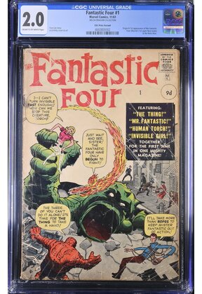 FANTASTIC FOUR #1 CGC 2.0 UK PRICE VARIANT ULTRA RARE ONLY 48 EXIST #4660800002