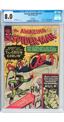 AMAZING SPIDER-MAN #14 CGC 8.0 OWW UK PRICE VARIANT CGC #1292874009