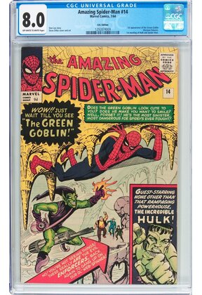 AMAZING SPIDER-MAN #14 CGC 8.0 OWW UK PRICE VARIANT CGC #1292874009