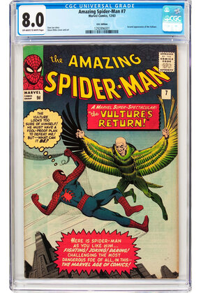 AMAZING SPIDER-MAN #7 CGC 8.0 OWW UK PRICE VARIANT CGC #1292896001