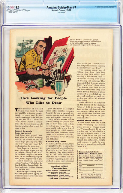 AMAZING SPIDER-MAN #7 CGC 8.0 OWW UK PRICE VARIANT CGC #1292896001