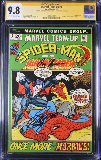 MARVEL TEAM-UP #3 CGC 9.8 SS CONWAY THOMAS ONLY 1 ON CENSUS 2X SS #4644040002