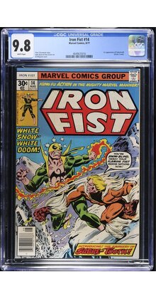 IRON FIST #14 CGC 9.8 WHITE 1ST SABRETOOTH ORIGINAL OWNER COPY #4649635016