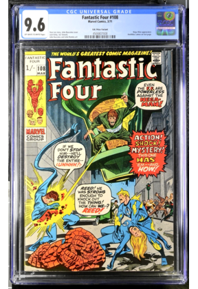 FANTASTIC FOUR #108 CGC 9.6 #4500807008 SINGLE HIGHEST GRADED UK PRICE VARIANT