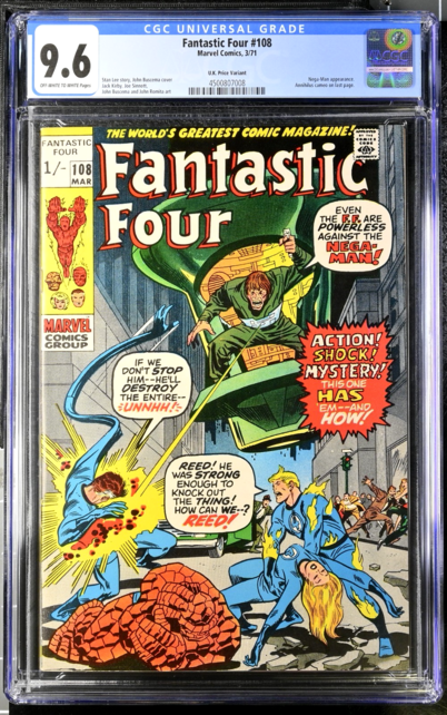 FANTASTIC FOUR #108 CGC 9.6 #4500807008 SINGLE HIGHEST GRADED UK PRICE VARIANT