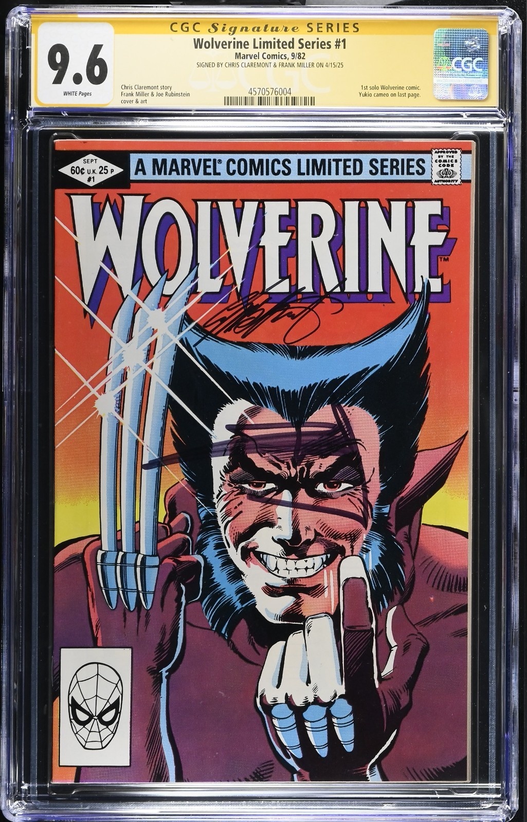 WOLVERINE LTD SERIES #1 CGC 9.6 SS x2 CLAREMONT, MILLER #4570576004