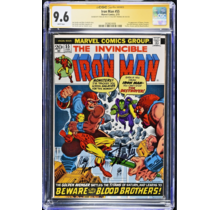 Iron Man #55 SS Jim Starlin CGC 5.5 1st appearance Thanos and the Blood Brothers
