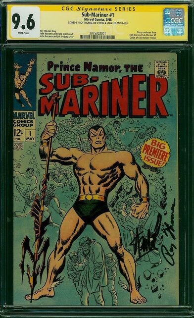 SUB-MARINER #1 CGC 8.5 WHITE SS ROY THOMAS ORIGIN IF SUBY RETOLD CGC #2828826012