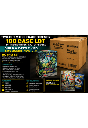 TWILIGHT MASQUERADE POKEMON 100 CASE LOT DISTRIBUTOR DIRECT FACTORY SEALED