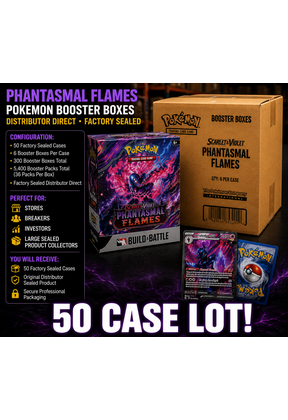 PHANTASMAL FLAMES POKEMON 50 CASE LOT DISTRIBUTOR DIRECT FACTORY SEALED
