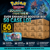 POKEMON JOURNEY TOGETHER SV09 ENHANCED BOOSTER BOX 50 CASE LOT DISTRIBUTOR DIRECT FACTORY SEALED