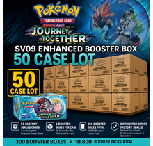 POKEMON JOURNEY TOGETHER SV09 ENHANCED BOOSTER BOX 50 CASE LOT DISTRIBUTOR DIRECT FACTORY SEALED