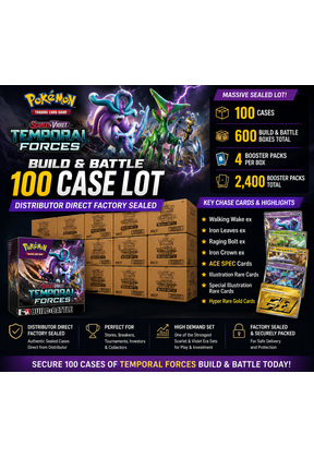 POKEMON TEMPORAL FORCES BUILD & BATTLE 100 CASE LOT DISTRIBUTOR DIRECT FACTORY SEALED