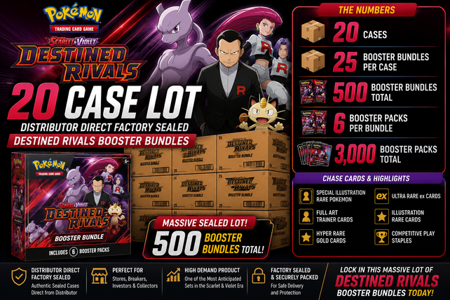 DESTINED RIVALS BOOSTER BUNDLE 20 CASE LOT DISTRIBUTOR DIRECT FACTORY SEALED