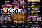 LOST ORIGIN BUILD & BATTLE STADIUM 100 CASE LOT DISTRIBUTOR DIRECT FACTORY SEALED