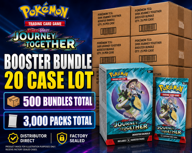 POKEMON JOURNEY TOGETHER BOOSTER BUNDLE 20 CASE LOT DISTRIBUTOR DIRECT FACTORY SEALED