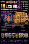 POKEMON PALDEA EVOLVED SV02 ETB 10 CASE LOT DISTRIBUTOR DIRECT FACTORY SEALED - Copy