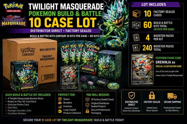 TWILIGHT MASQUERADE BUILD & BATTLE 10 CASE LOT 600 B&B FACTORY SEALED