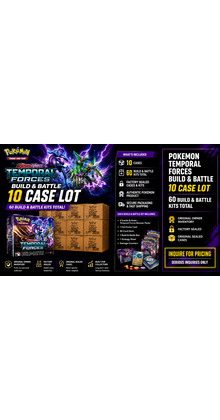 POKEMON TEMPORAL FORCES BUILD & BATTLE 10 CASE LOT ORIGINAL OWNERFACTORY SEALED