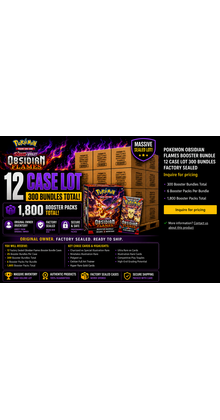 POKEMON OBSIDIAN FLAMES BOOSTER BUNDLE 12 CASE LOT 300 BUNDLES FACTORY SEALED