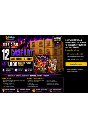 POKEMON OBSIDIAN FLAMES BOOSTER BUNDLE 12 CASE LOT 300 BUNDLES FACTORY SEALED