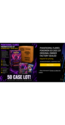 PHANTASMAL FLAMES POKEMON 50 CASE LOT ORIGINAL OWNER FACTORY SEALED