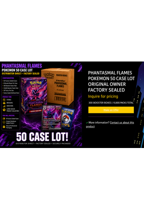 PHANTASMAL FLAMES POKEMON 50 CASE LOT ORIGINAL OWNER FACTORY SEALED