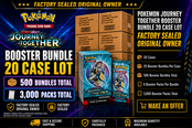POKEMON JOURNEY TOGETHER BOOSTER BUNDLE 20 CASE LOT FACTORY SEALED ORIGINAL OWNER