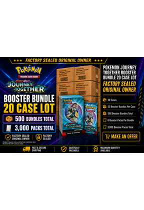 POKEMON JOURNEY TOGETHER BOOSTER BUNDLE 20 CASE LOT FACTORY SEALED ORIGINAL OWNER