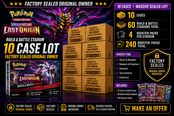 LOST ORIGIN BUILD & BATTLE STADIUM 10 CASE LOT ORIGINAL OWNER FACTORY SEALED