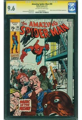 AMAZING SPIDER-MAN #99 CGC 9.6 SS STAN LEE HIGHEST GRADED 1 OF 2 CGC #1045189001