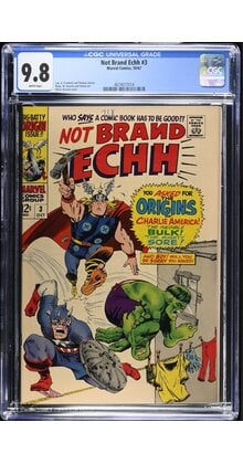 NOT BRAND ECHH #3 CGC 9.8 WHITE TOP POP ONLY 7 IN 9.8 NONE HIGHER #4674077014
