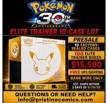 PRESALE POKEMON 30TH CELEBRATIONS ELITE TRAINER BOX ETB 10-CASE LOT (100 ETBs) FREE UPS SHIPPING