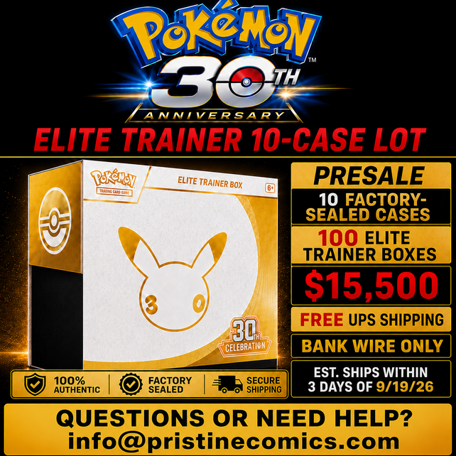 PRESALE POKEMON 30TH CELEBRATIONS ELITE TRAINER BOX ETB 10-CASE LOT (100 ETBs) FREE UPS SHIPPING