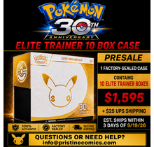 PRESALE POKEMON 30TH CELEBRATIONS ELITE TRAINER BOX ETB CASE OF 10