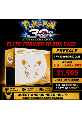 PRESALE POKEMON 30TH CELEBRATIONS ELITE TRAINER BOX ETB CASE OF 10