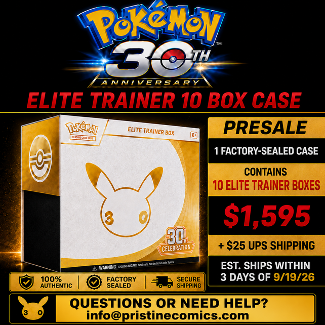 PRESALE POKEMON 30TH CELEBRATIONS ELITE TRAINER BOX ETB CASE OF 10