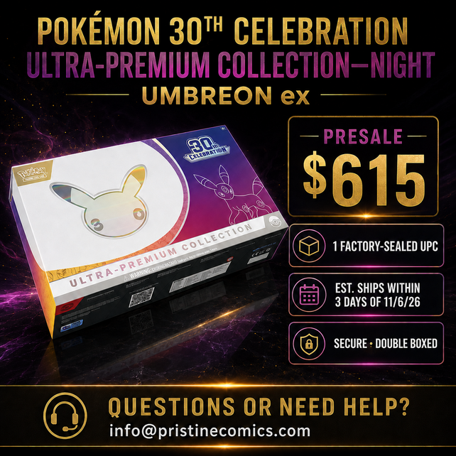 PRESALE POKEMON 30TH CELEBRATION ULTRA-PREMIUM COLLECTION NIGHT PIKACHU ex & UMBREON ex