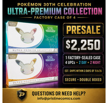 PRESALE POKEMON 30TH CELEBRATION ULTRA-PREMIUM COLLECTION FACTORY CASE OF 4 UPCs