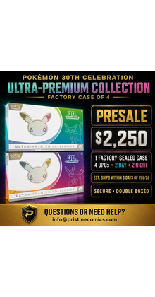 PRESALE POKEMON 30TH CELEBRATION ULTRA-PREMIUM COLLECTION FACTORY CASE OF 4 UPCs