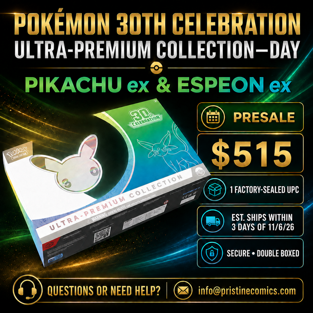 PRESALE POKEMON 30TH CELEBRATION ULTRA-PREMIUM COLLECTION DAY PIKACHU ex & ESPEON ex