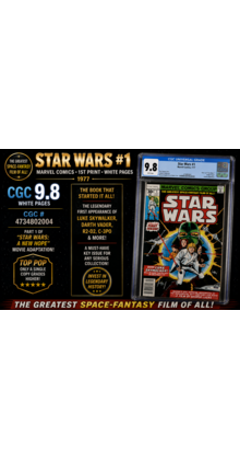 STAR WARS #1 1977 CGC 9.8 WHITE PAGES 1ST PRINT MARVEL COMICS CGC #4734802004