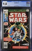 STAR WARS #1 1977 CGC 9.8 WHITE PAGES 1ST PRINT MARVEL COMICS CGC #4734802004