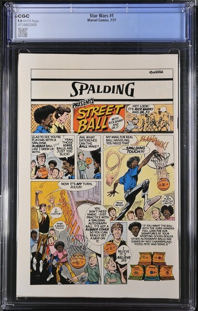 STAR WARS #1 1977 CGC 9.8 WHITE PAGES 1ST PRINT MARVEL COMICS CGC #4734802004