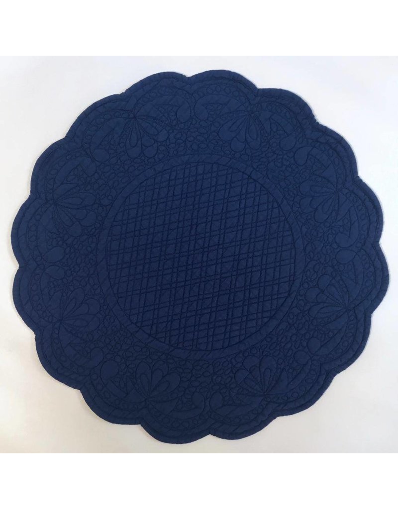 round quilted cotton placemats